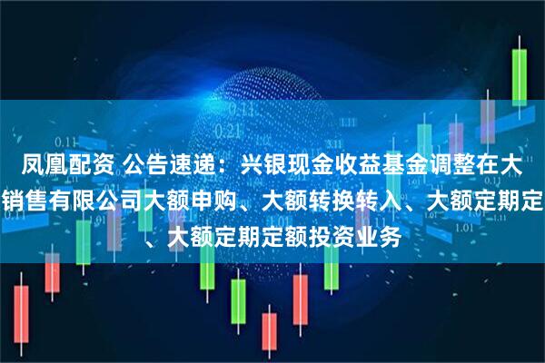 凤凰配资 公告速递：兴银现金收益基金调整在大连网金基金销售有限公司大额申购、大额转换转入、大额定期定额投资业务