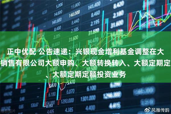 正中优配 公告速递：兴银现金增利基金调整在大连网金基金销售有限公司大额申购、大额转换转入、大额定期定额投资业务